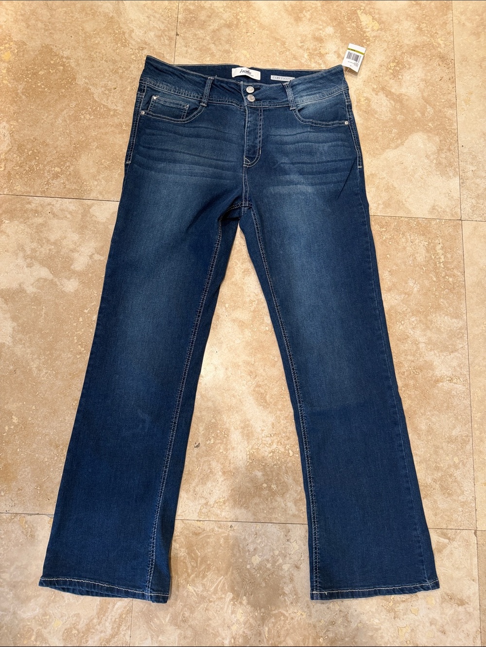 Angels Dark Blue Flare Jeans